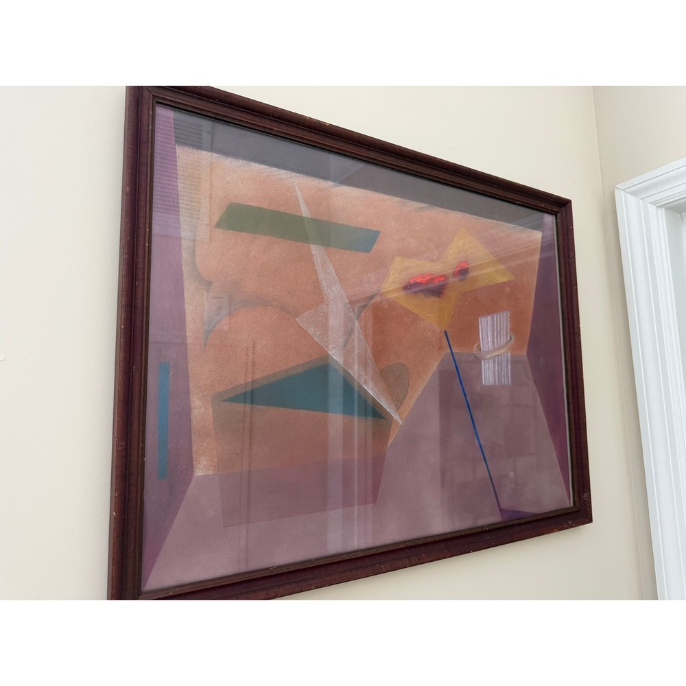 Laurence Hurst Transition Original Abstract Pastel Drawing Signed Framed Art